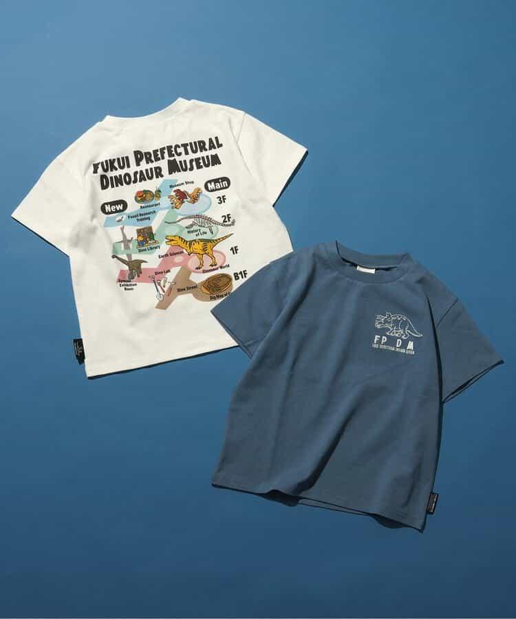 福井縣立恐龍博物館聯名地圖插圖T恤（兒童）