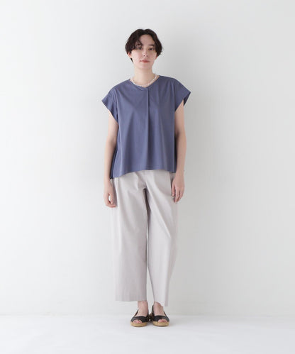 褶皺拼接短袖套頭衫oversize