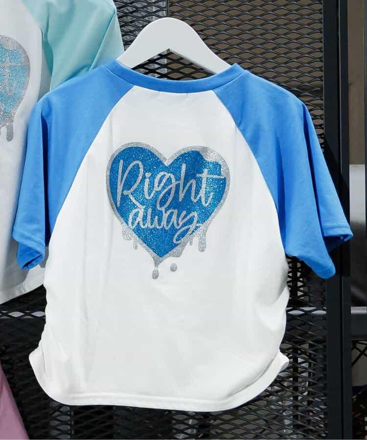 【觸感冷凍】心形圖案香水T-shirt