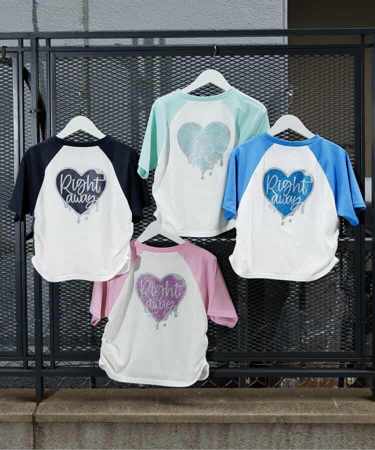 【觸感冷凍】心形圖案香水T-shirt