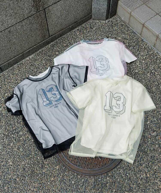 編號T恤和蕾絲T恤套裝