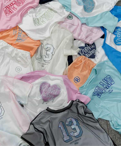 【觸感冷凍】心形圖案香水T-shirt