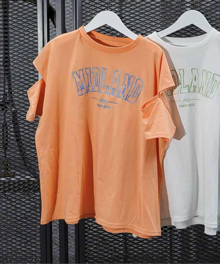 【冰感觸覺】MIDLAND露肩寬鬆T恤