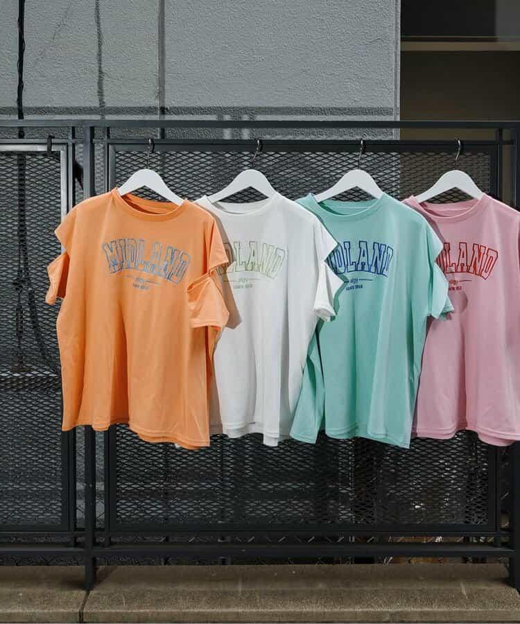 【冰感觸覺】MIDLAND露肩寬鬆T恤