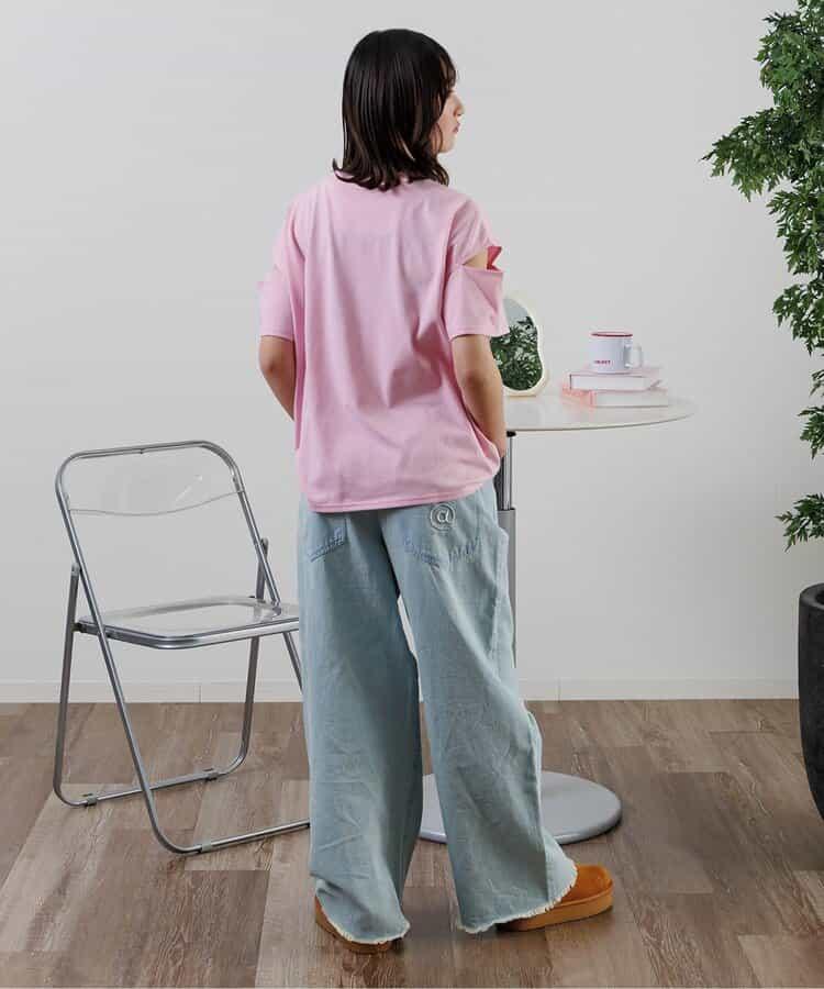 【冰感觸覺】MIDLAND露肩寬鬆T恤