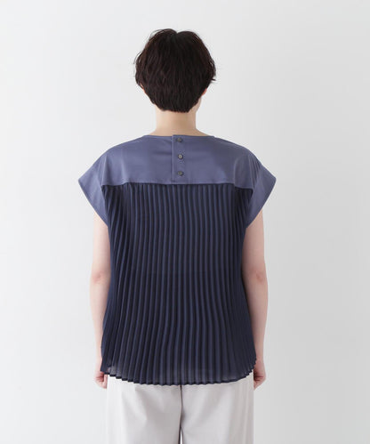 褶皺拼接短袖套頭衫oversize