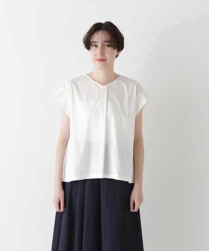 褶皺拼接短袖套頭衫oversize