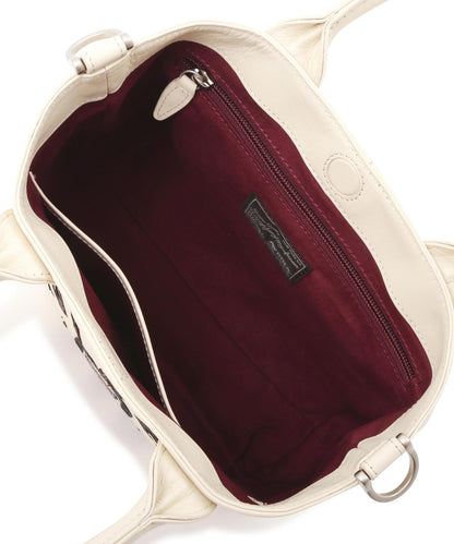 《直營店限定》學院風真皮迷你手提袋/VARSITY LEATHER MINI TOTE BAG/AVX5626