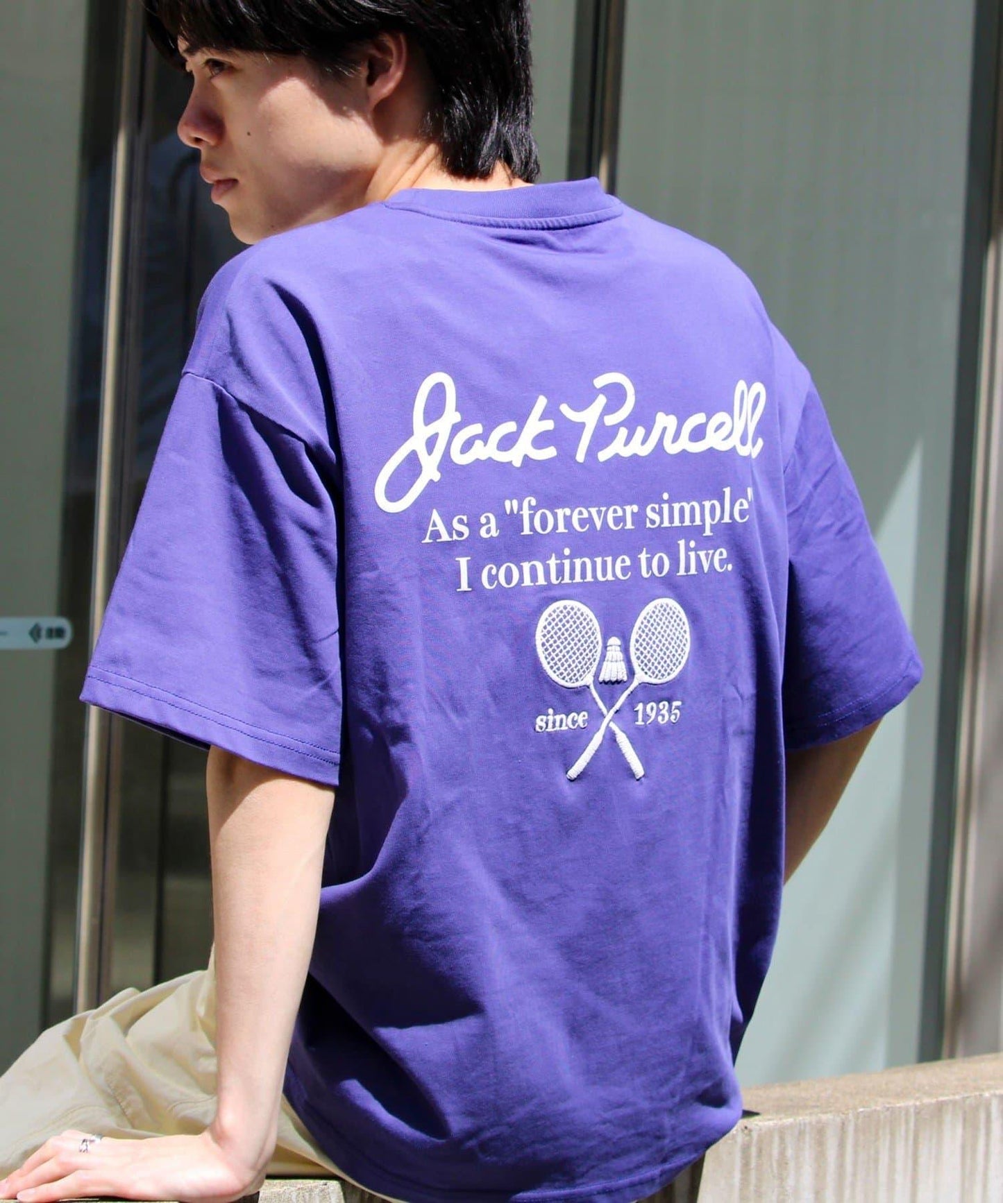 【Jack Purcell】針織天竺 印花背面圖案 T恤