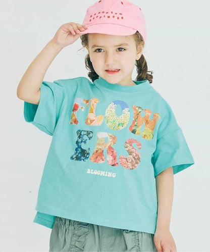 FLOWERS相片印花T恤