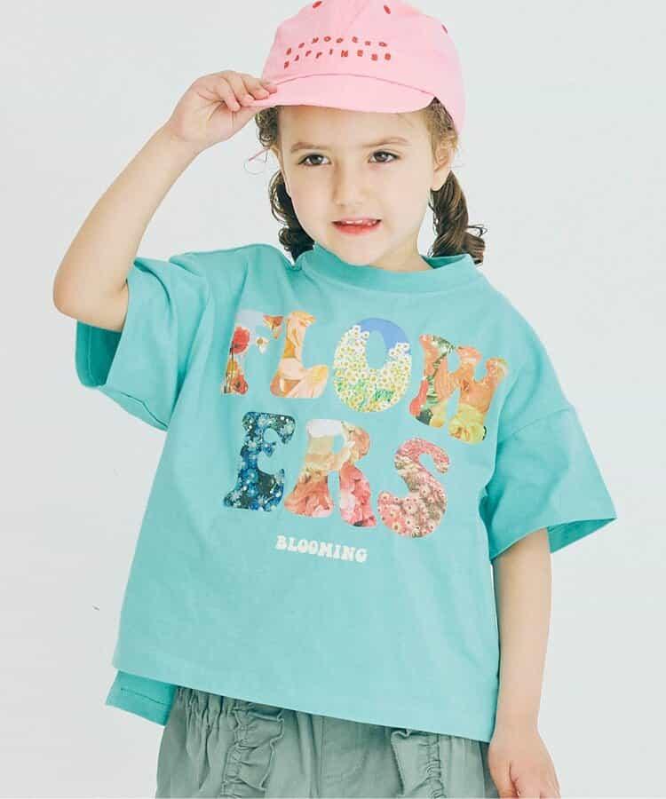 FLOWERS相片印花T恤