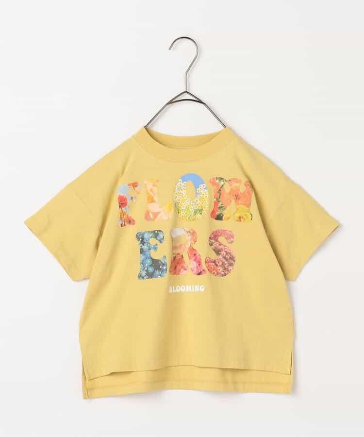 FLOWERS相片印花T恤