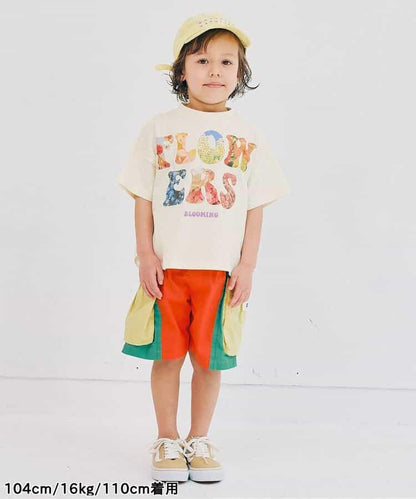 FLOWERS相片印花T恤