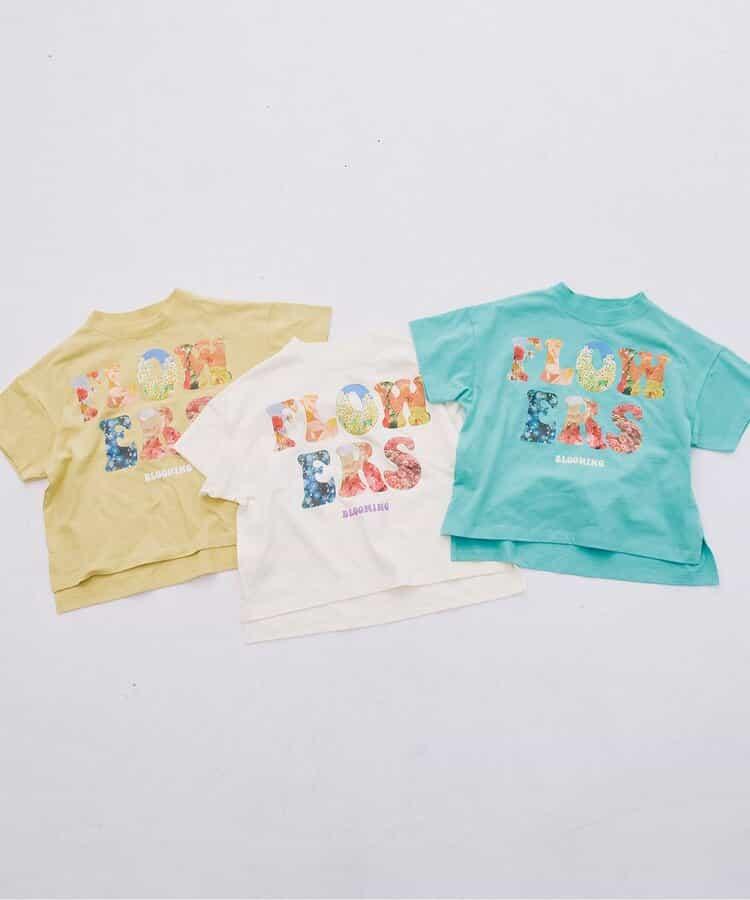 FLOWERS相片印花T恤