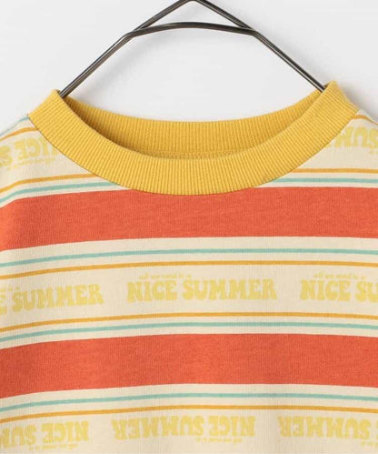 【連衣裙】夏季大愛標誌條紋T恤_可搭配套裝