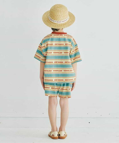 【連衣裙】夏季大愛標誌條紋T恤_可搭配套裝