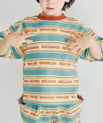 【連衣裙】夏季大愛標誌條紋T恤_可搭配套裝