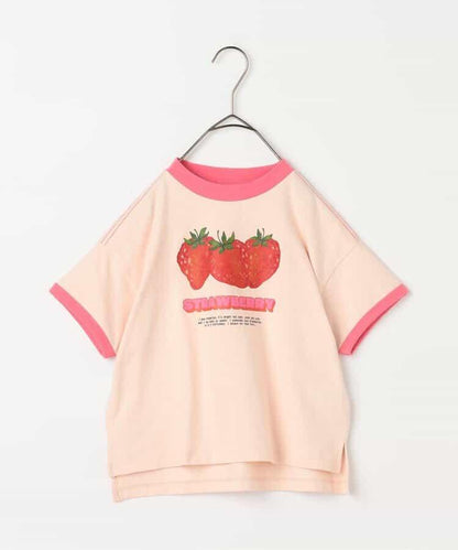 水果愛好者圖案圓領T恤