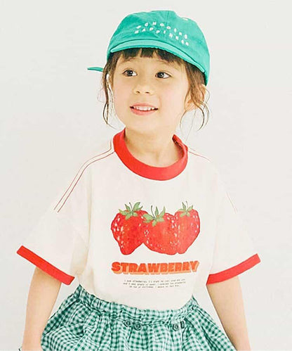 水果愛好者圖案圓領T恤