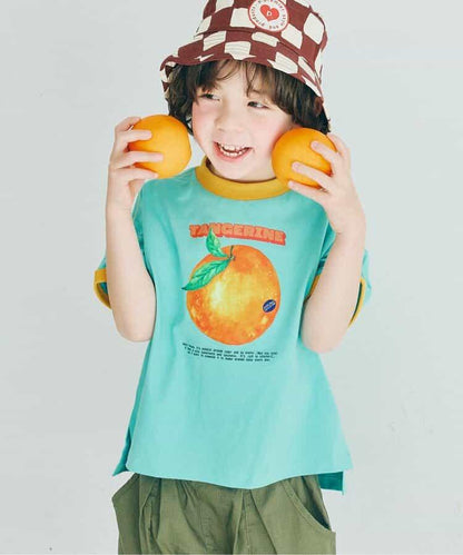 水果愛好者圖案圓領T恤