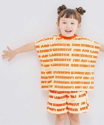 【連衣裙】印花寬鬆無袖彈力T恤_可搭配套裝