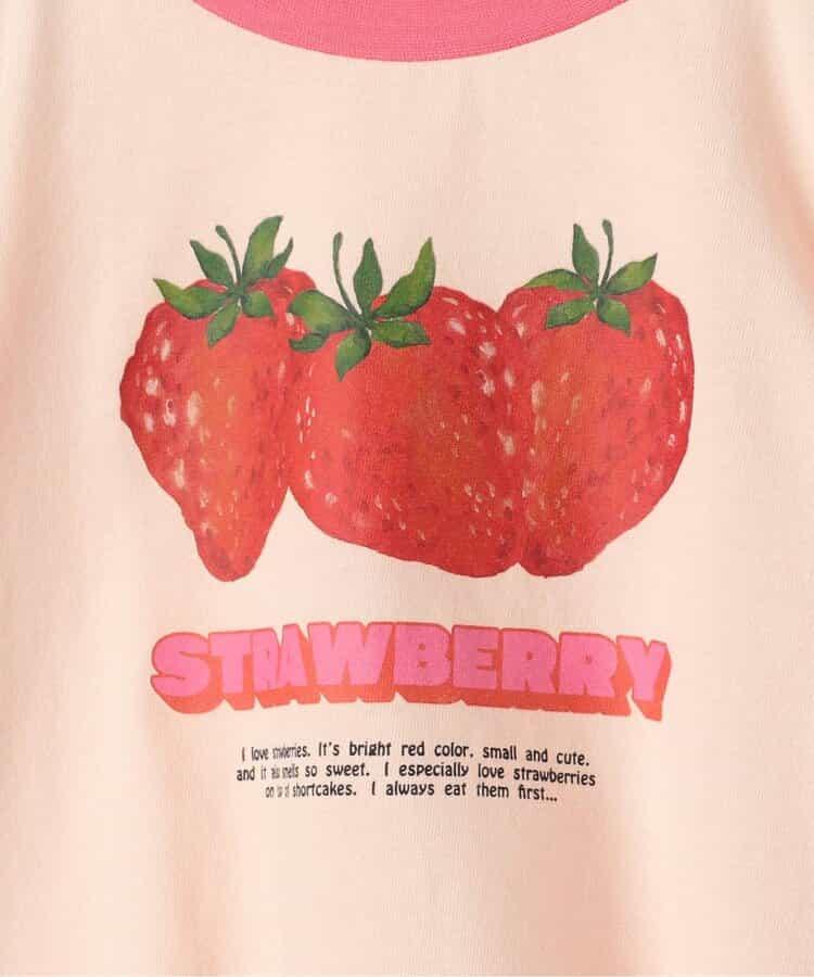 水果愛好者圖案圓領T恤