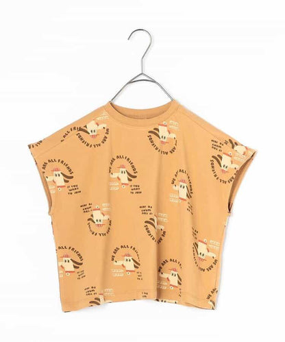 【連衣裙】印花寬鬆無袖彈力T恤_可搭配套裝