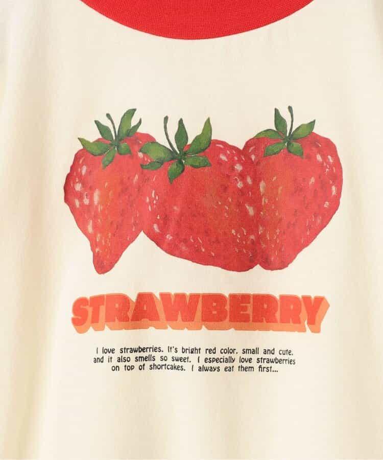 水果愛好者圖案圓領T恤