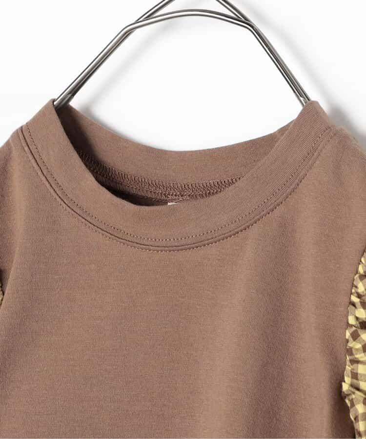 荷葉邊收褶泡泡袖腰身T恤