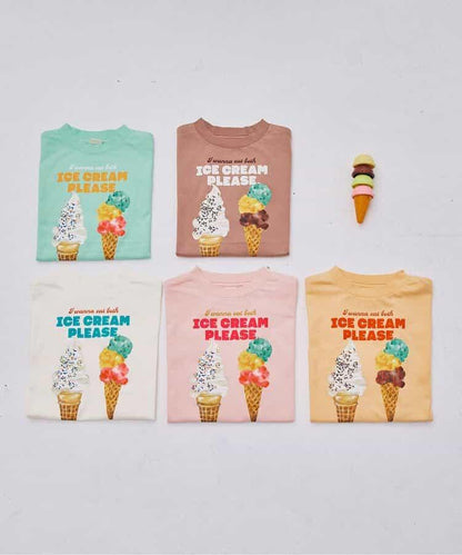 雙面圖案冰淇淋印花T恤