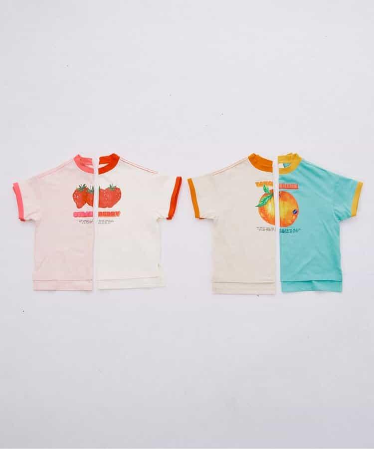 水果愛好者圖案圓領T恤