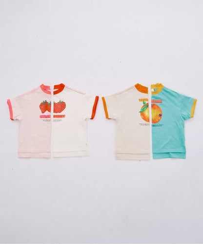 水果愛好者圖案圓領T恤