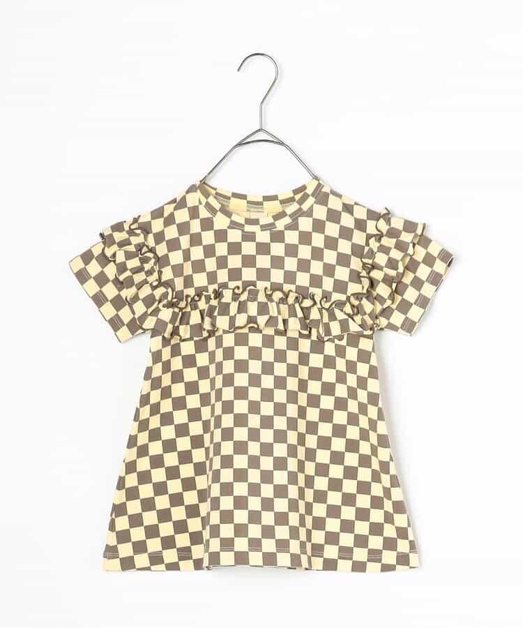 【連衣】想要一起購買的配色柔和荷葉邊彈力T恤