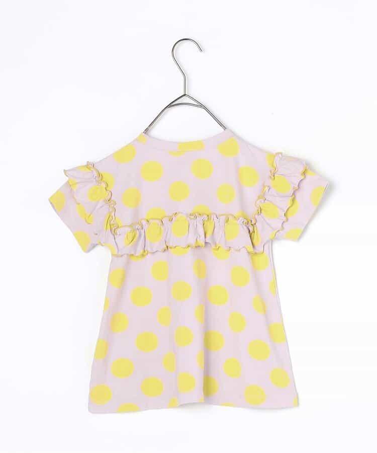 【連衣】想要一起購買的配色柔和荷葉邊彈力T恤