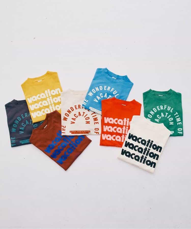 We love VACATION2款簡約logo印花T恤