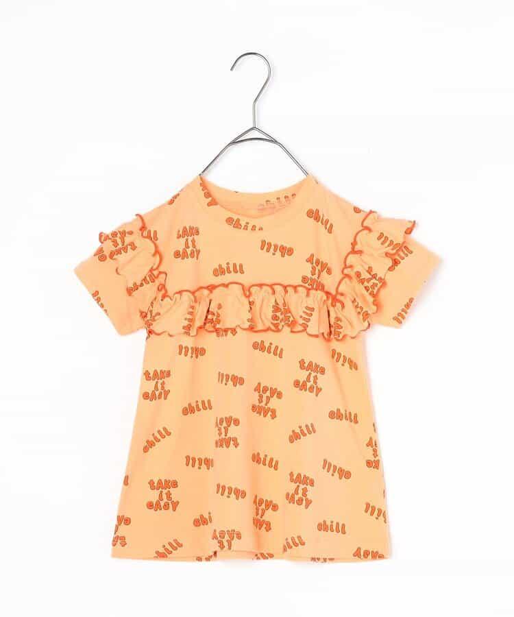 【連衣】想要一起購買的配色柔和荷葉邊彈力T恤