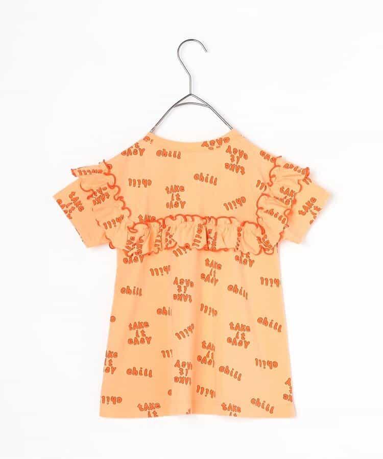 【連衣】想要一起購買的配色柔和荷葉邊彈力T恤