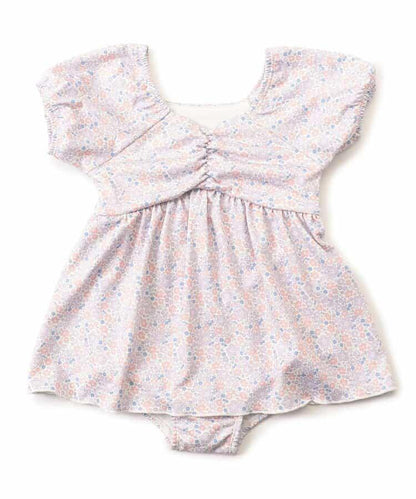 小花紋連衣裙泳裝_UV防曬