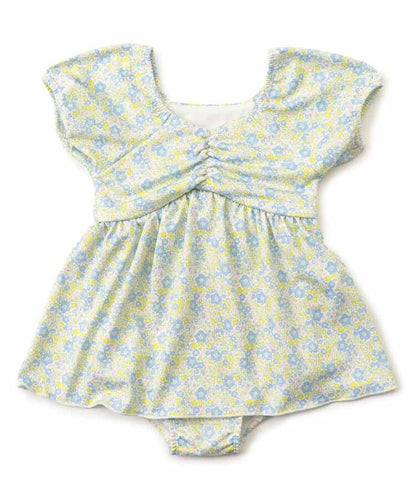 小花紋連衣裙泳裝_UV防曬