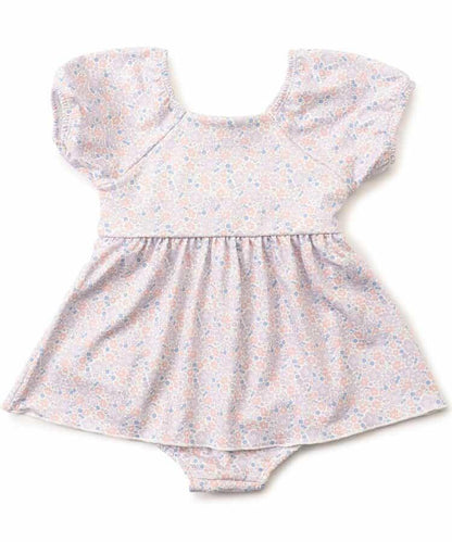 小花紋連衣裙泳裝_UV防曬