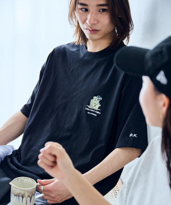 PK×狂熱商店  刺繡一點T恤 / 相機