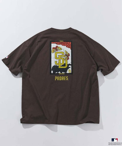 MLB/美國職業棒球 聯名 大尺寸 後背印花 圓領T恤/HANAFUDA