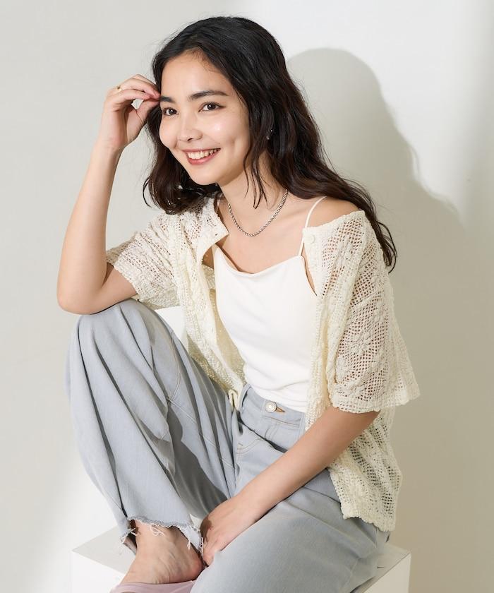 <接觸冷感/UV防護>冰夏季帶杯肋針織吊帶衫