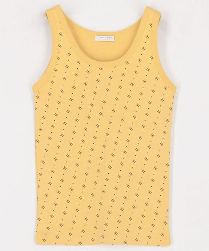 全印花針織背心