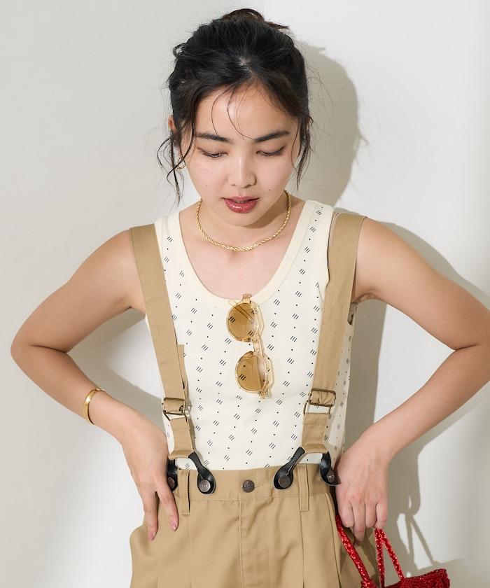 全印花針織背心