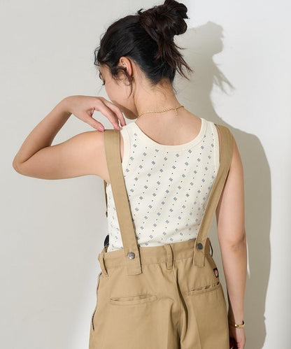 全印花針織背心