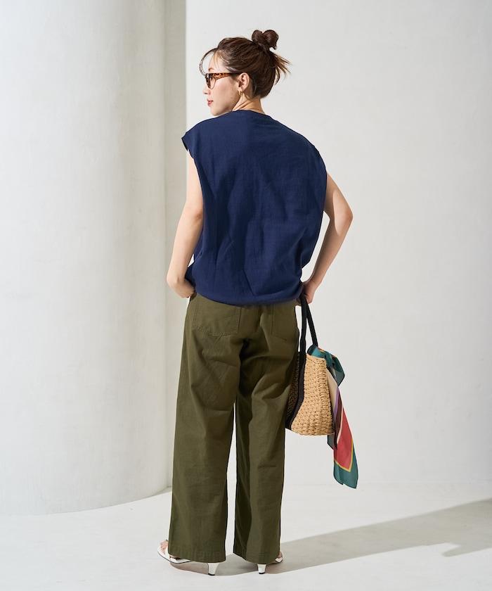 帶威尼斯紋的無袖T恤