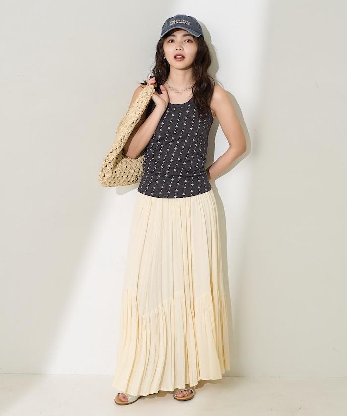 全印花針織背心