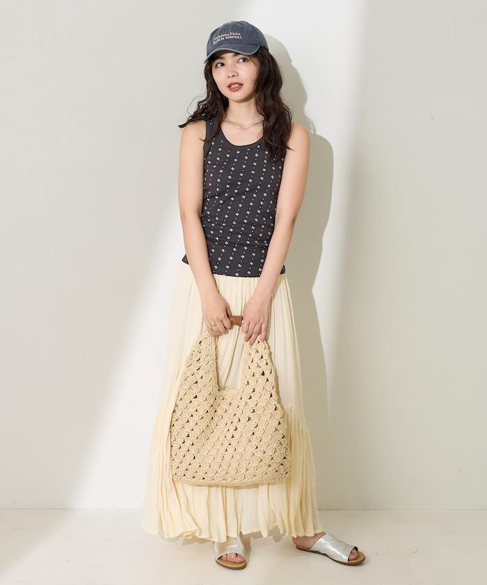 全印花針織背心