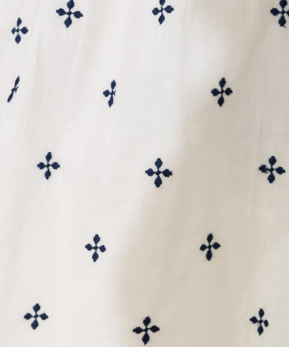 印度小花刺繡細肩帶蝴蝶結連衣裙